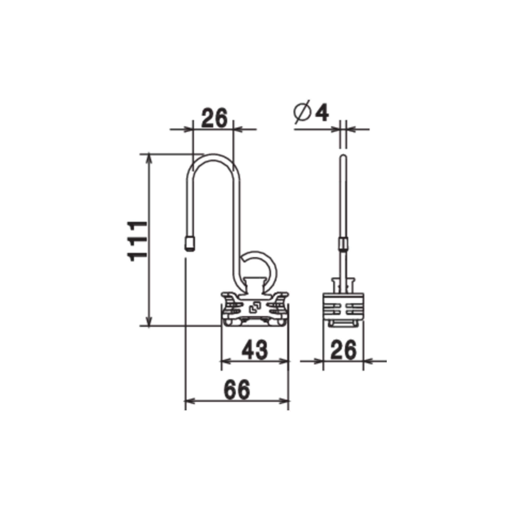 Haken Fitting bemasst