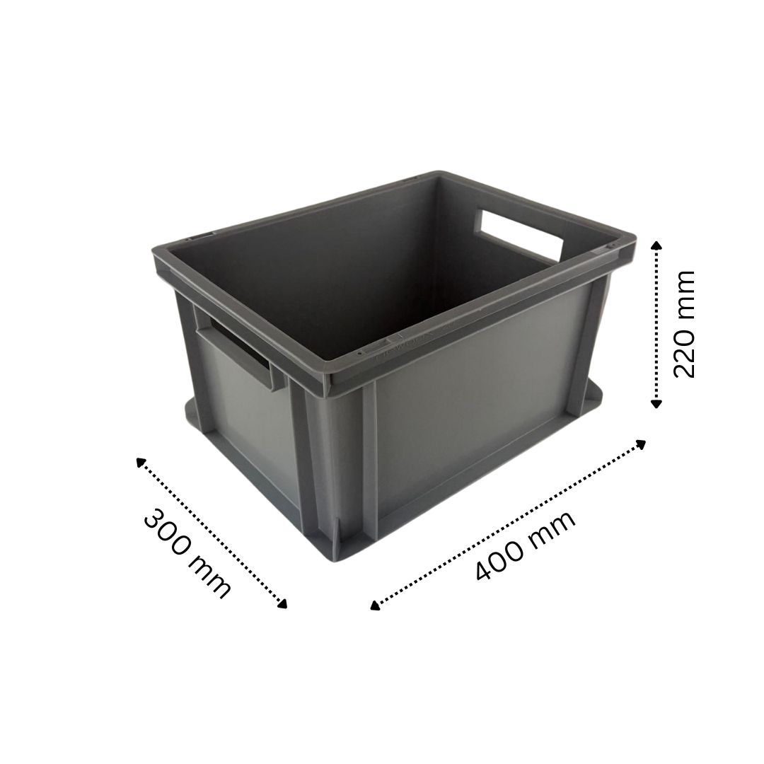 Eurobox groß mit Griff bemasst